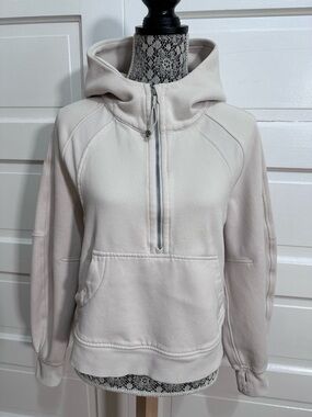 Lululemon Scuba Oversized Half-Zip Hoodie Size M/L Ivory $138